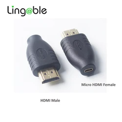 Lingable HDMI Adapter Micro HDMI female to HDMI male Adapter Converter Gold Plated Connector micro-hdmi to hdmi for HDTV 1080P