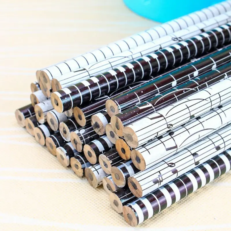 36pcs Musical Note Pencil 2B Standard Round Pencils Piano Notes  Writing Drawing Tool Stationery School Student Gift