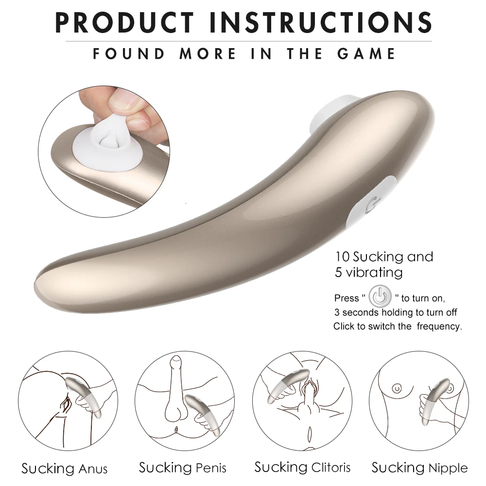 Clitoris Nipple Stimulator Sex Toys 10 Suction Powerful Modes Air Pulse Pressure Wave Technology Waterproof For Women Couples