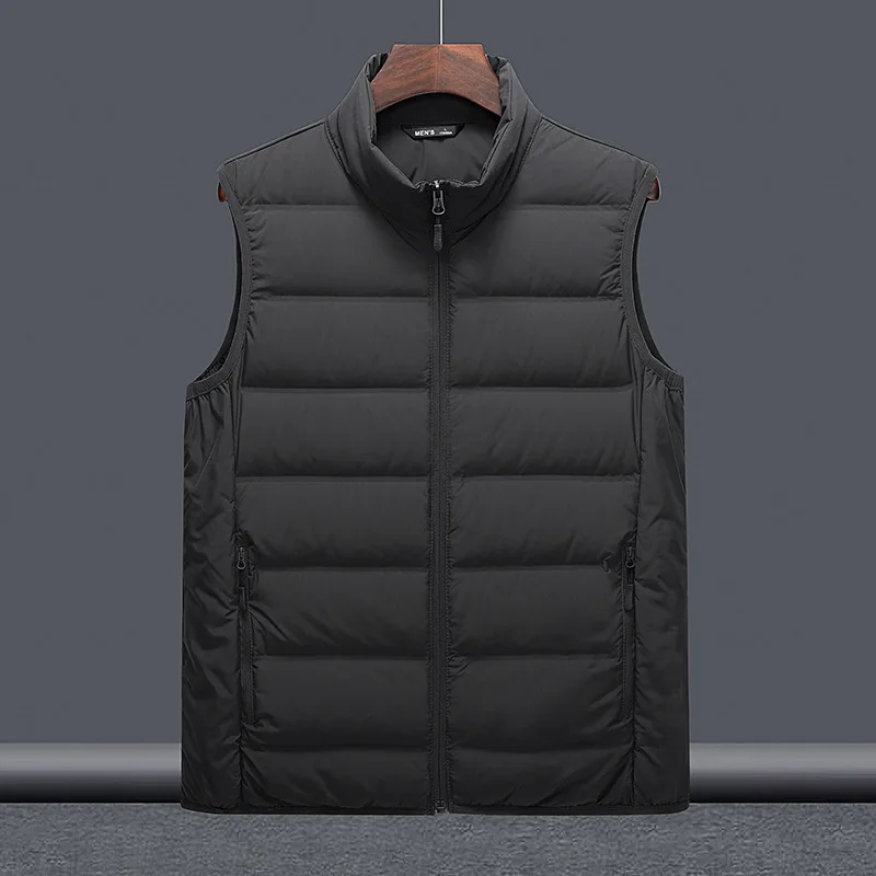 MINDYGOO High Quality Custom Logo Factory 2021 Autumn And Winter Lovers Sports Vest Gray Duck Down To Keep Warm