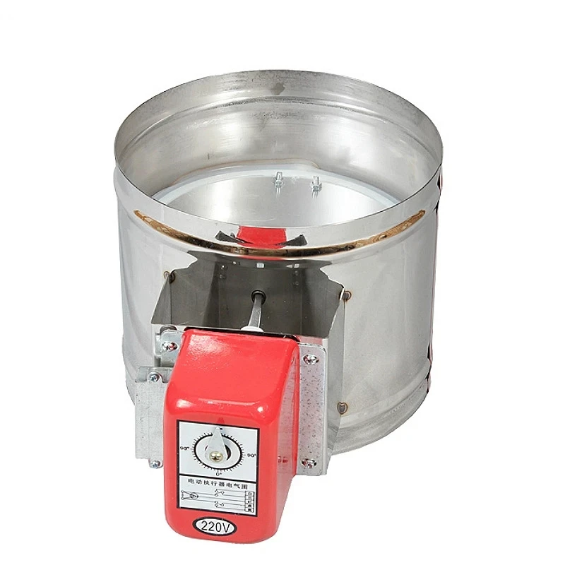 스테인레스 스틸 에어 댐퍼 밸브, 고온 저항 전기 덕트 전동 밸브, 8 인치 환기, 220V, 24V, 200mm