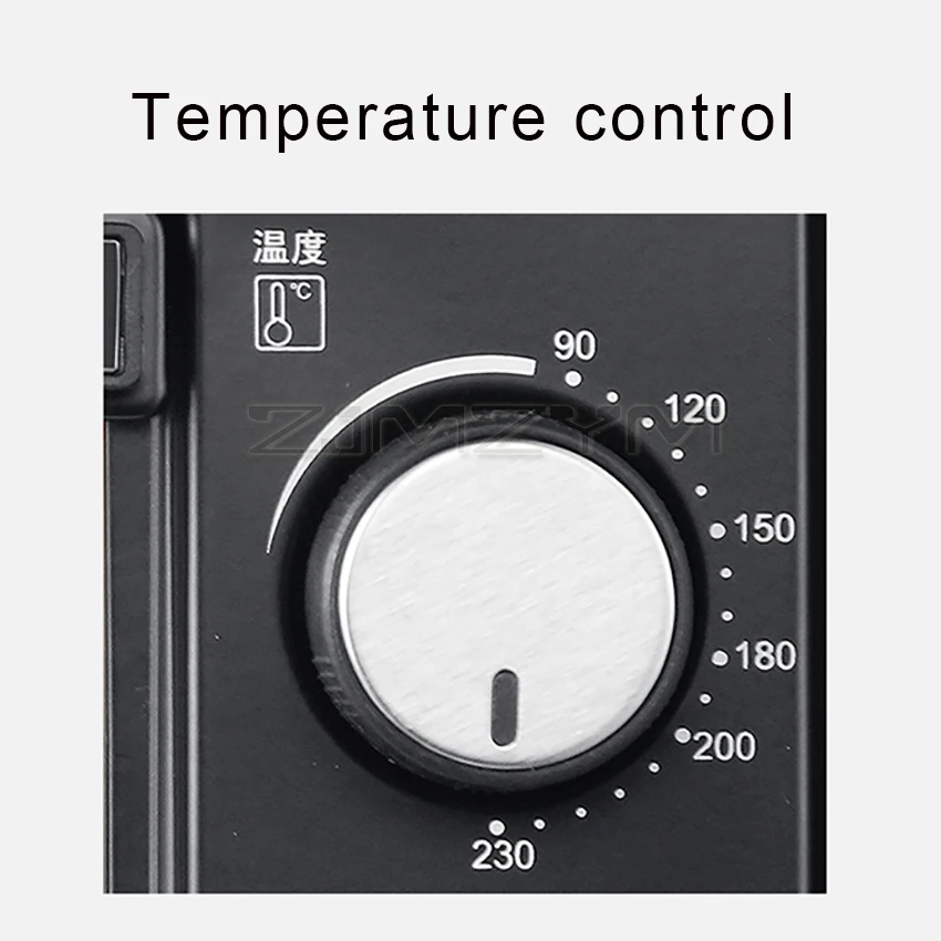 เตาอบไฟฟ้า Multifunctional ไฟฟ้าพิซซ่าขนมปังเบเกอรี่เครื่องปิ้งขนมปังบาร์บีคิวเตาอบจับเวลาปรับอุณหภูมิ