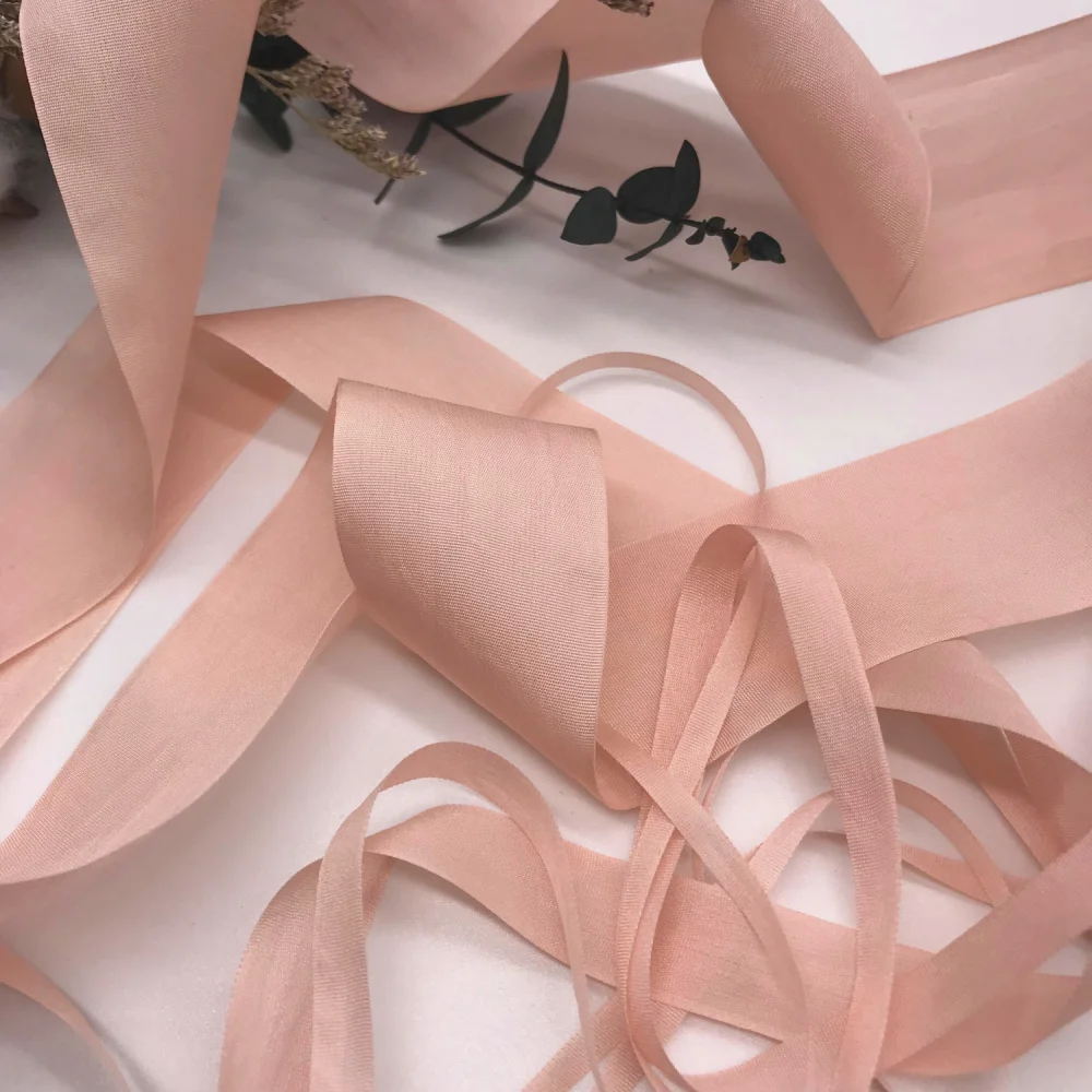4mm-38mm Silk Satin Ribbon mulberry silk ribbon Flower ribbon Decoration Crafts-Wedding decoration-Gift Christmas Diy Handmade