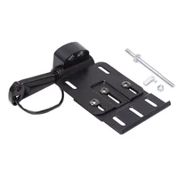 Luz LED plegable telescópica, soporte de cubierta de marco de matrícula de montaje lateral ajustable para Harley Dyna Sportster 883 1200 XL 07-16