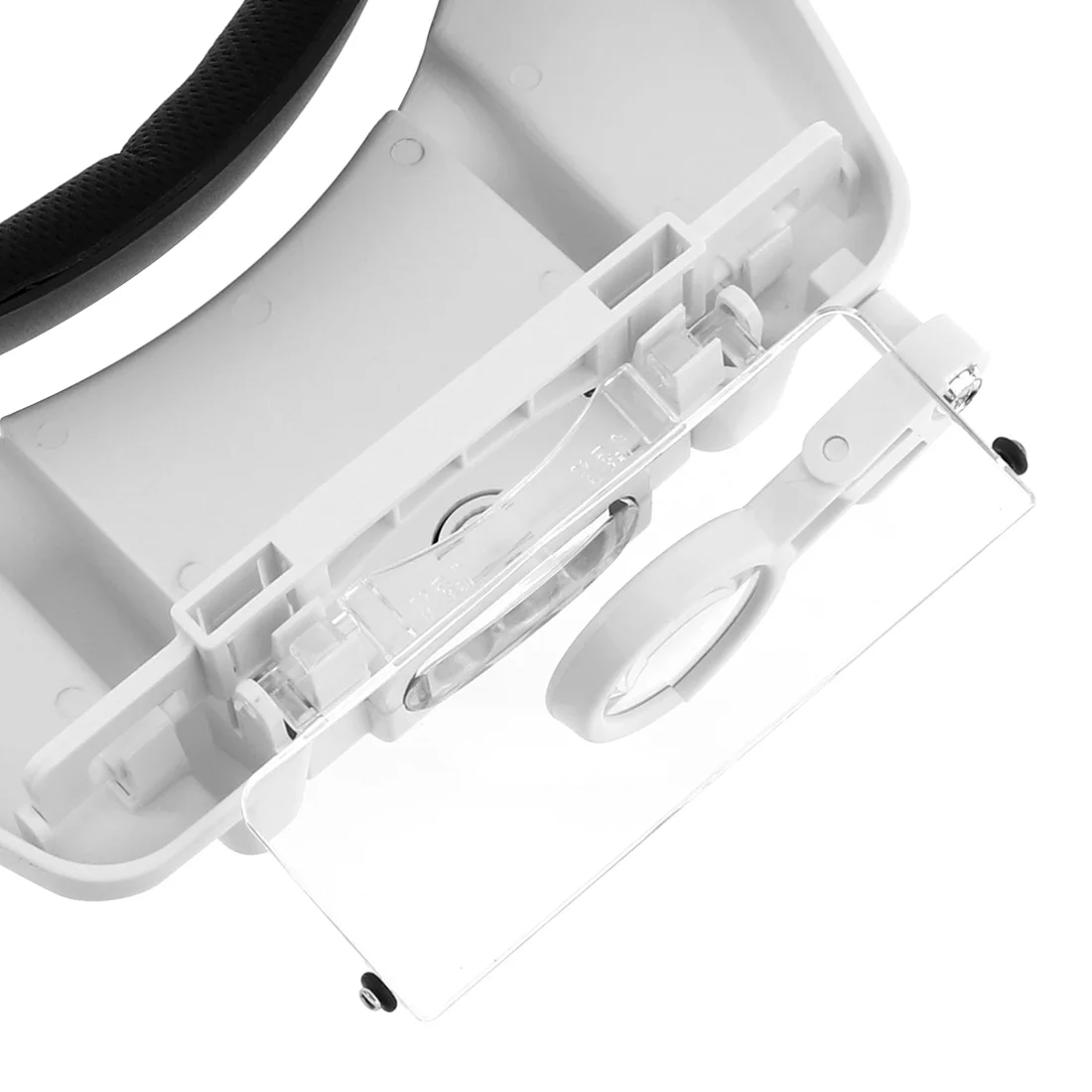 14.5X Headband Magnifier Eyeglass 15 Amplification Ratio Magnifi Glass Magnifying Lens  with 3 LED Light and 6 Lenses