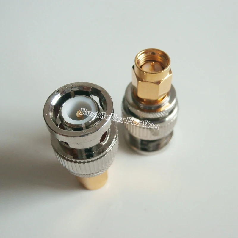 1Pcs Connector Bnc Stekker Naar Sma Male Jack Rf Connector Adapter Converter