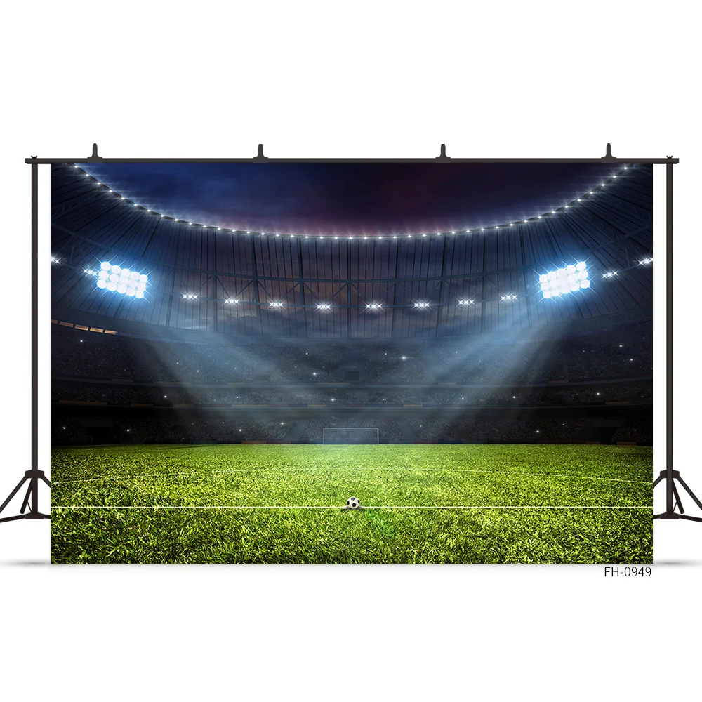 Communion Photography Backgrounds Football Soccer Field Stadium Sports Grassland Baby Birthday Boy Backdrops Vinyl Photo Studio