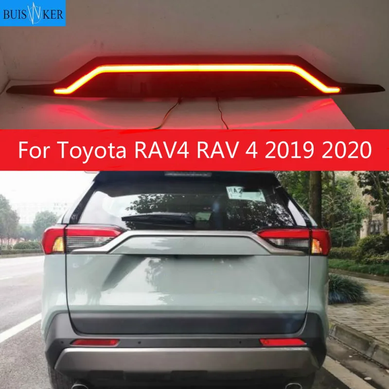 

Задний бампер, задний фонарь багажника для Toyota RAV4 RAV 4 2019 2020, автомобильный светодиодный задний противотуманный фонарь, стоп-сигнал, динамический отражатель указателя поворота