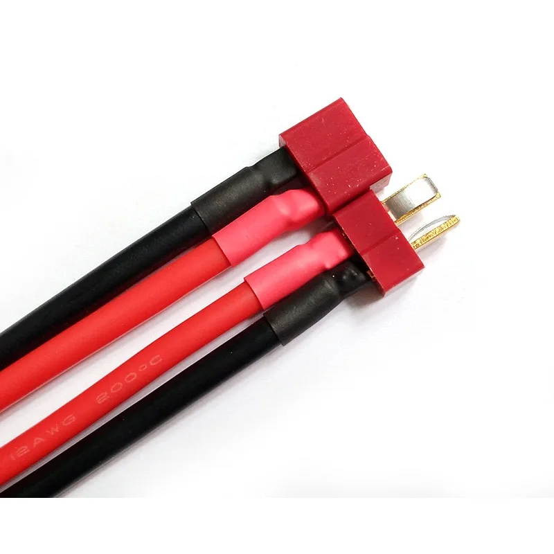 1pcs Deans Style T Plug Male Female Connector Silicone Wire With 10CM 16AWG For Rc Lipo battery Rc Model