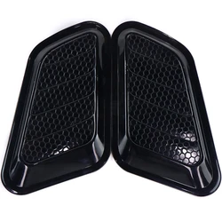 2 Pcs Car Air Flow Intake Scoop Hood Bonnet Vent Front Engine Cover Glossy Black