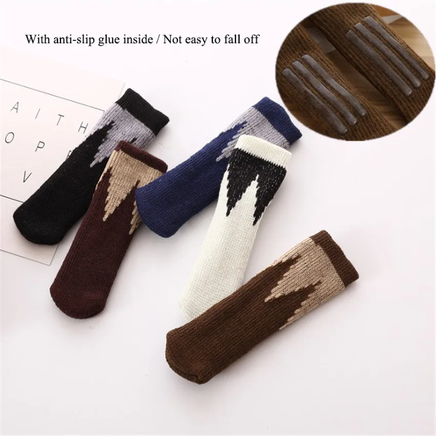 4pcs/lot Creative Chair Feet Sleeve Protective Cover Wear-resistant Non-slip Table Leg Socks Cover Furniture Legs Pad Decoration