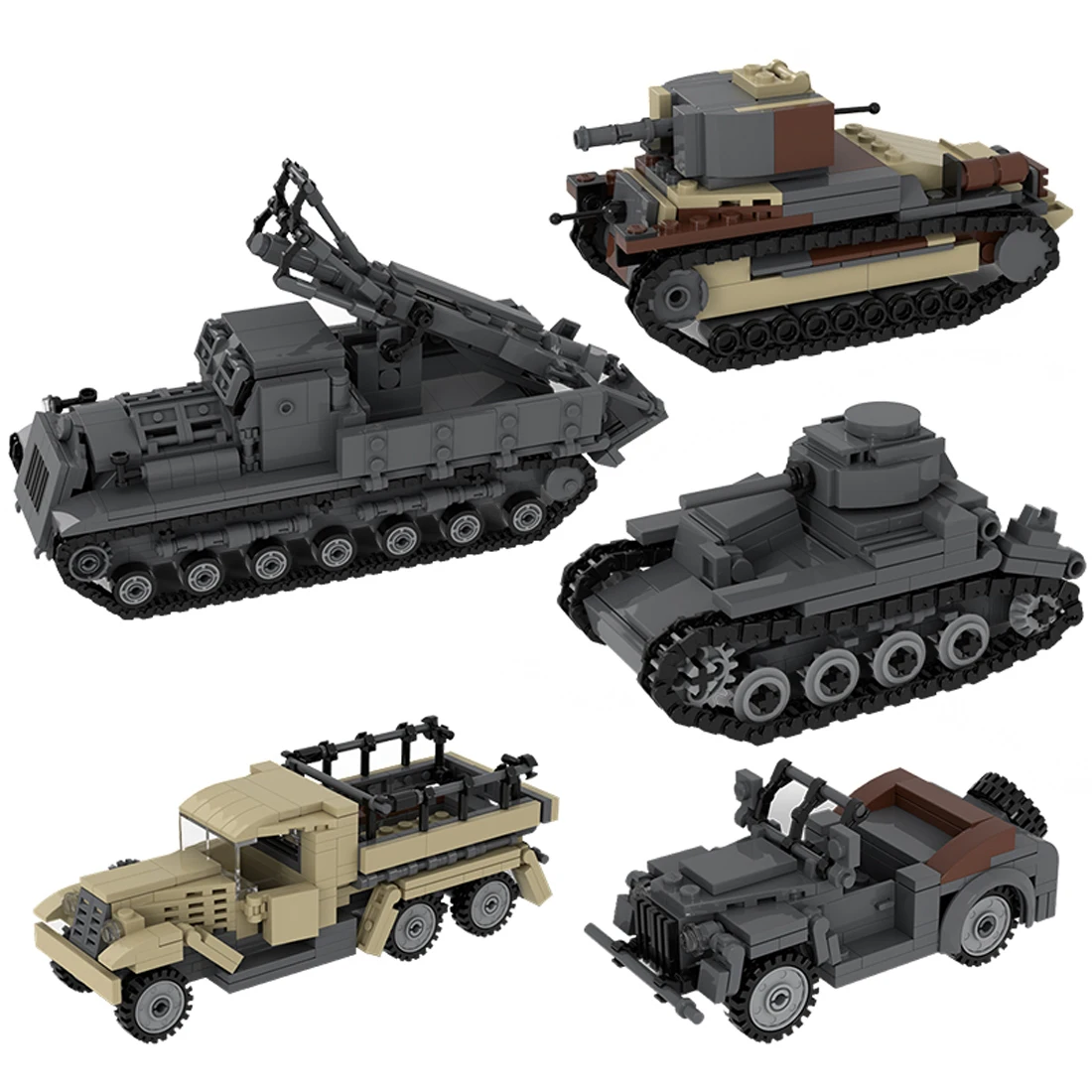 hot military WWII Japan army 4 Self-Propelled Mortar Type 95 Scout Car 89 94 type tank war Building Blocks weapons bricks toys