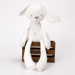 42CM Cute Cartoon długie uszy lalka-królik dziecięce miękkie pluszowe zabawki dla dzieci Bunny Sleeping Mate wypchane pluszowe zabawka w kształcie zwierzątka niemowlęta