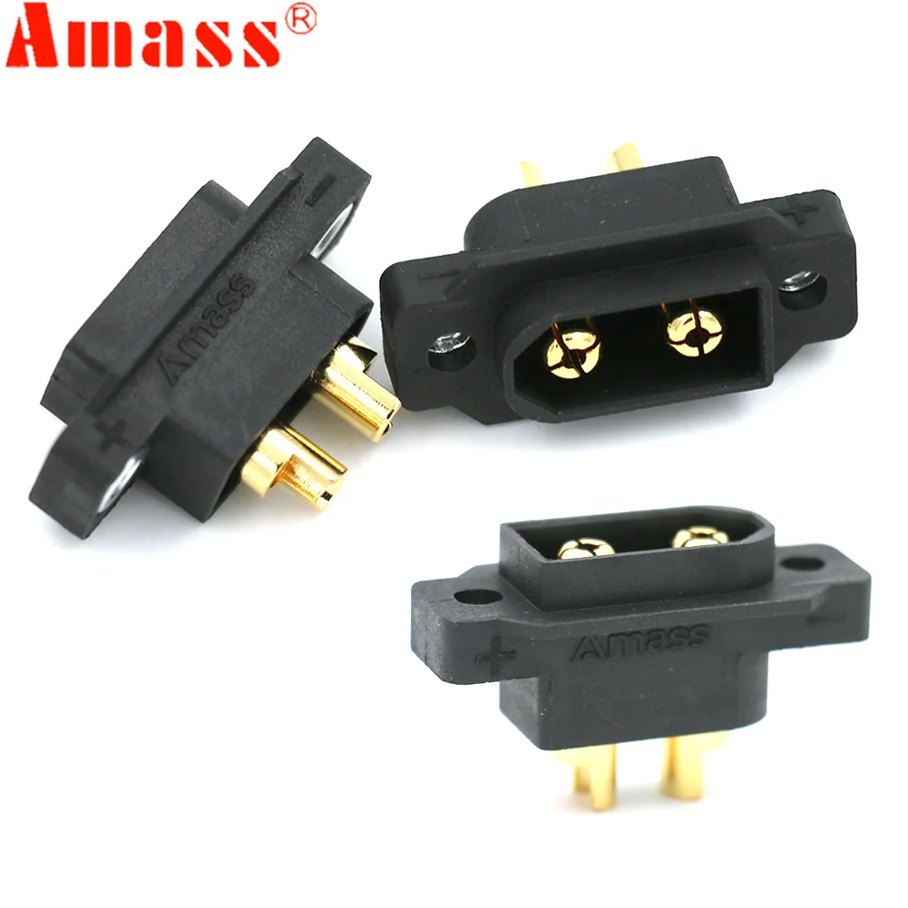 Amass 5/10/20 PCS XT60EW-M Mountable XT60E Male Plug Connector for RC Drone Aircraft FPV Racing Drone