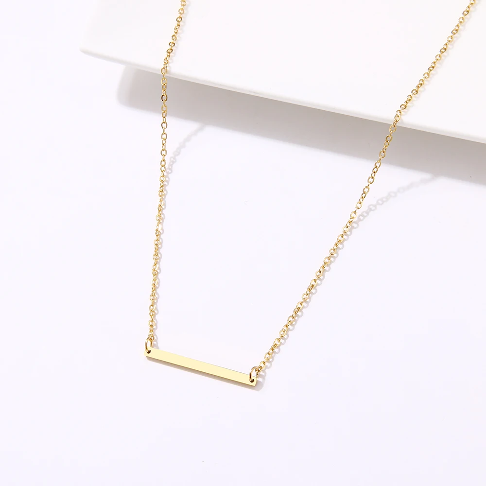 DOTIFI For Women Necklaces Simple Cross Bar Pendant Stainless Steel Necklace Fashion Jewellery image 3