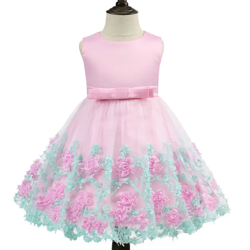 Fairy Flower Girl Dresses For Wedding First Holy Communion Cloth For Girls Childrn Kids Party Tulle Costume Girl Frocks 10 Years