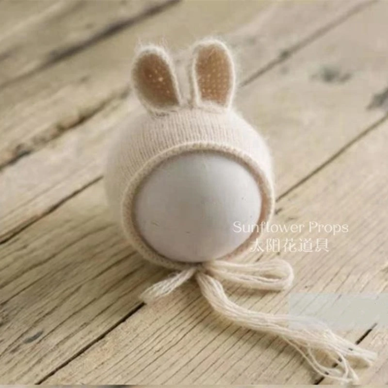 Newborn bunny romper,handmade soft bodysuit for baby photography props