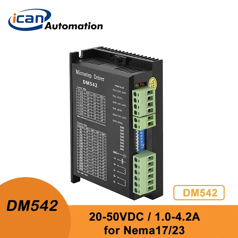 DM542 Stepper Motor Driver 1.0-4.2A 20-50VDC DM 542T Nema 23 Stepper Drive