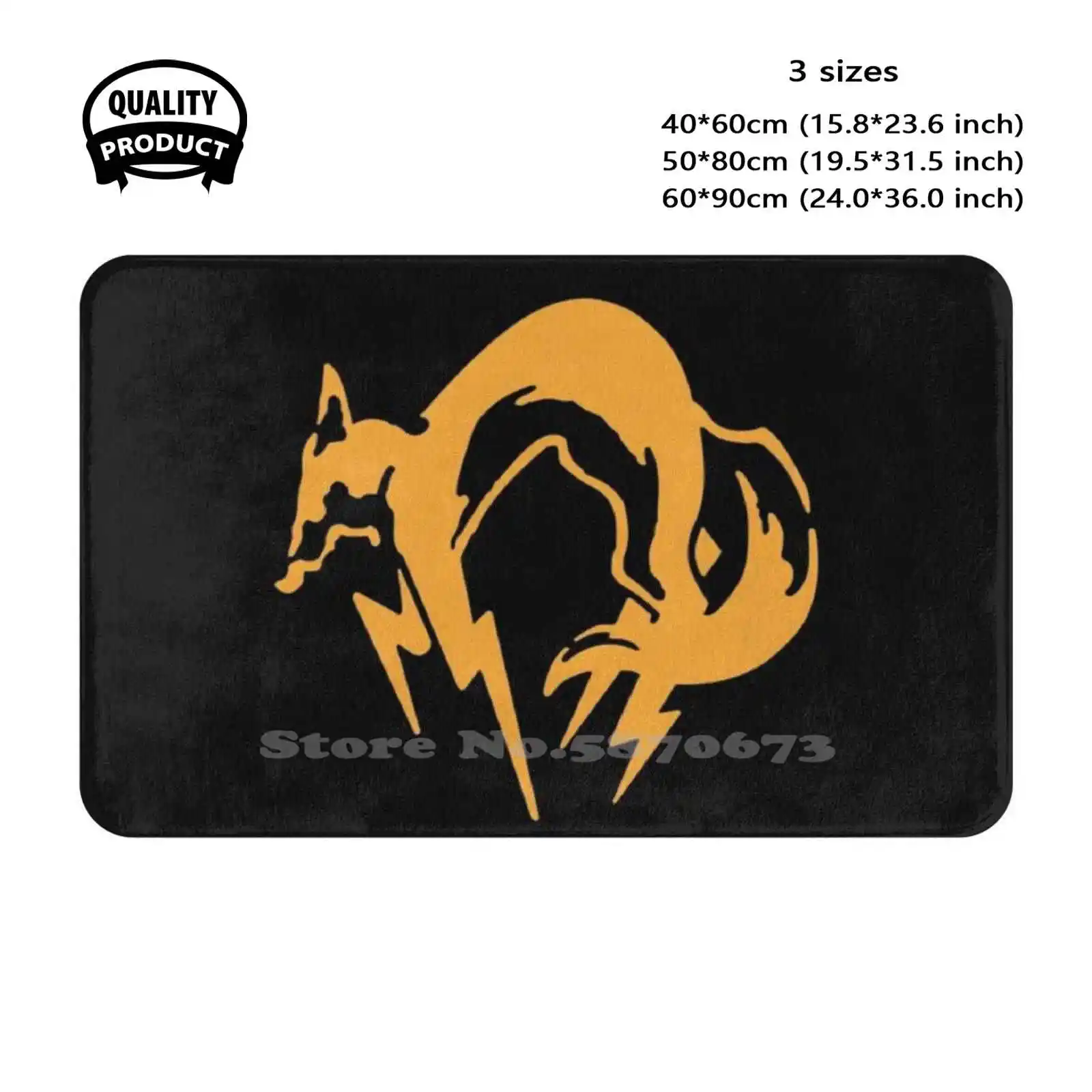 Fox Soft Cushion Home Carpet Door Mat Car Rug Video Game Metal Gear Solid Mgsv Big Boss Snake Liquid Snake Quiet Raiden Gray