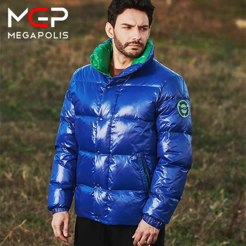 MGP Short Men's Down Jacket 2022 Winter Locomotive Style Warm, Waterproof And Windproof Jacket For Men