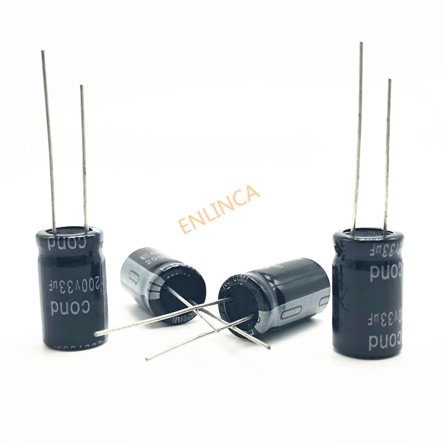 10pcs/lot 200V 33UF 10*16 20% RADIAL aluminum electrolytic capacitor 33000nf 20%