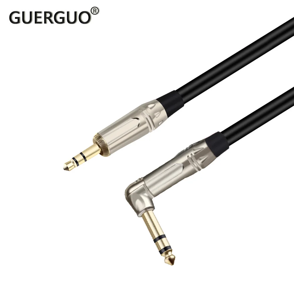 Aux Cable Speaker Wire 3.5mm Stereo Male Jack to Right Angle 6.5mm Male TRS Plug Cable-AMP Mixer 0.5m 1m 1.5m 2m 3m 5m 8m 10m