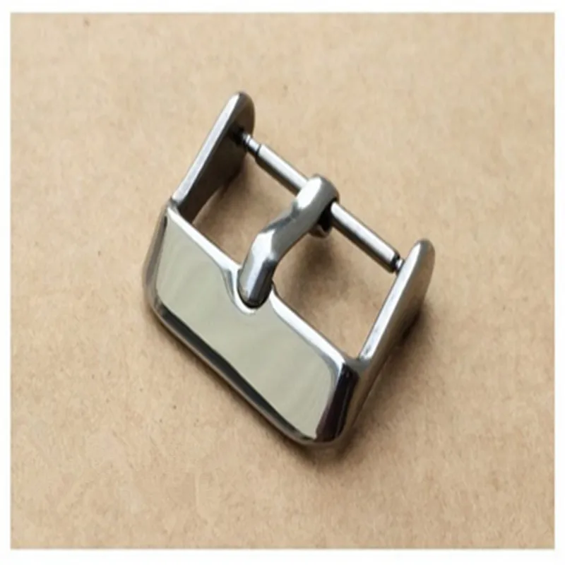 Wholesale 100pcs/Lot Watch Buckle 304 Stainless Steel Watch Buckle Smooth Polish With Spring Bar 14MM 16MM 18MM 20MM 22MM