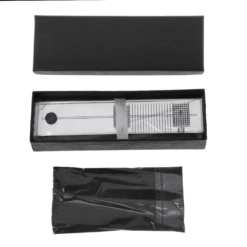 Turntable Phono Phonograph Cartridge Adjustment Ruler Calibration Gauge LP Stylus Alignment Protractor Tool Mirror Azimuth Angle