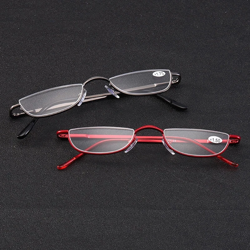 

Sighttoo Half Rim Women Reading Glasses Eyeglasses Ultralight Clear Presbyopic Glasses Portable Gift Eyeglasses Frame For Men +2