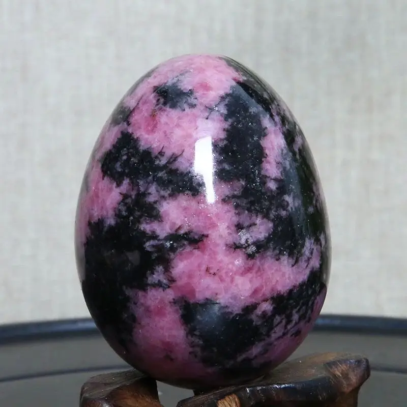 

Wholesale Natural Plum Blossom Tourmaline Crystal Healing Stones Pink Tourmaline Palm Egg 1pcs