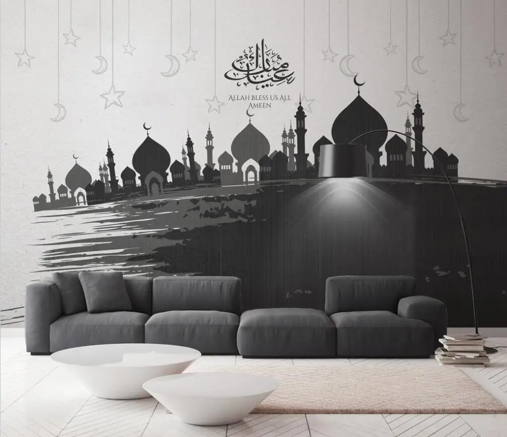 beibehang custom papel de parede 3D Islamic architecture muslim mosque arab wallpaper for living room background wall wallpaper