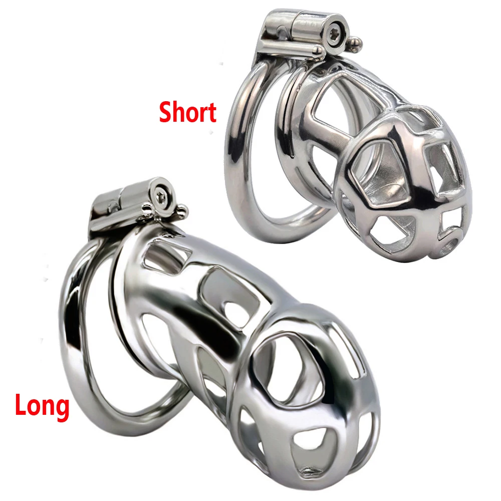 Long short Cock Chastity Cage for Men Metal Penis Cage Male Chastity Device Lock Sleeve Bondage Belt BDSM Sex Toys Penis ring