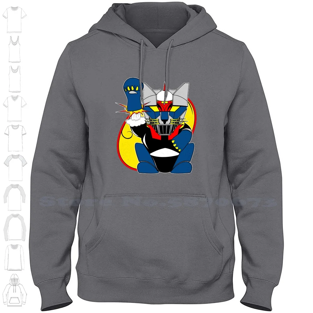 Meowzinger Z! Hoodies Sweatshirt For Men Women Z Mazinga Mecha Robot Cat Luck Anime 70s