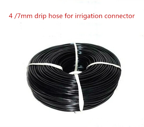 

plastic pvc pipe fittings 10M/lot drip irrigation 4 /7mm water hose for connector 1/4" barbed sprinkler garden tools