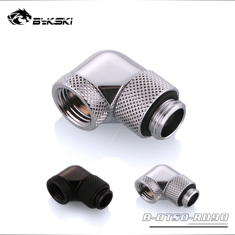 

Bykski Acrylic Tube Fitting G1/4'' Thread 360 Elbow 90 Degrees Rotary Adapter Rotating Water Cooling Accessories B-DTSO-RD90