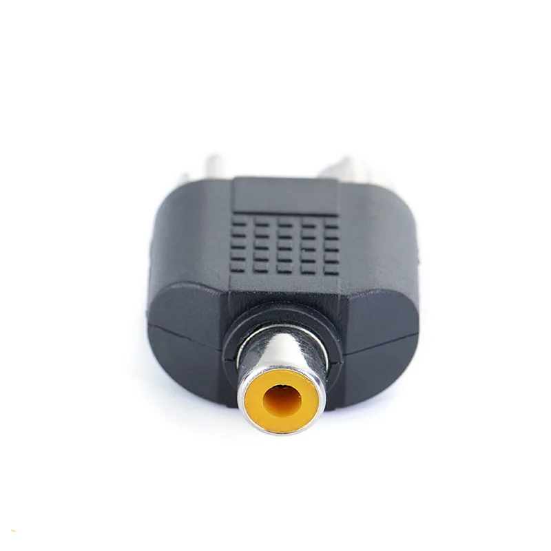 10 stks RCA Female naar 2RCA Male Adapter AV Audio Plug RCA Vrouw naar Man RCA Y Splitter Audio Converter voor Computer TV Audio MP3