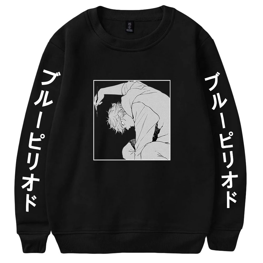 2021 Manga niebieski okres bluza O-Neck dres mężczyźni kobiety znosić Harajuku Streetwear japońskie Anime ubrania