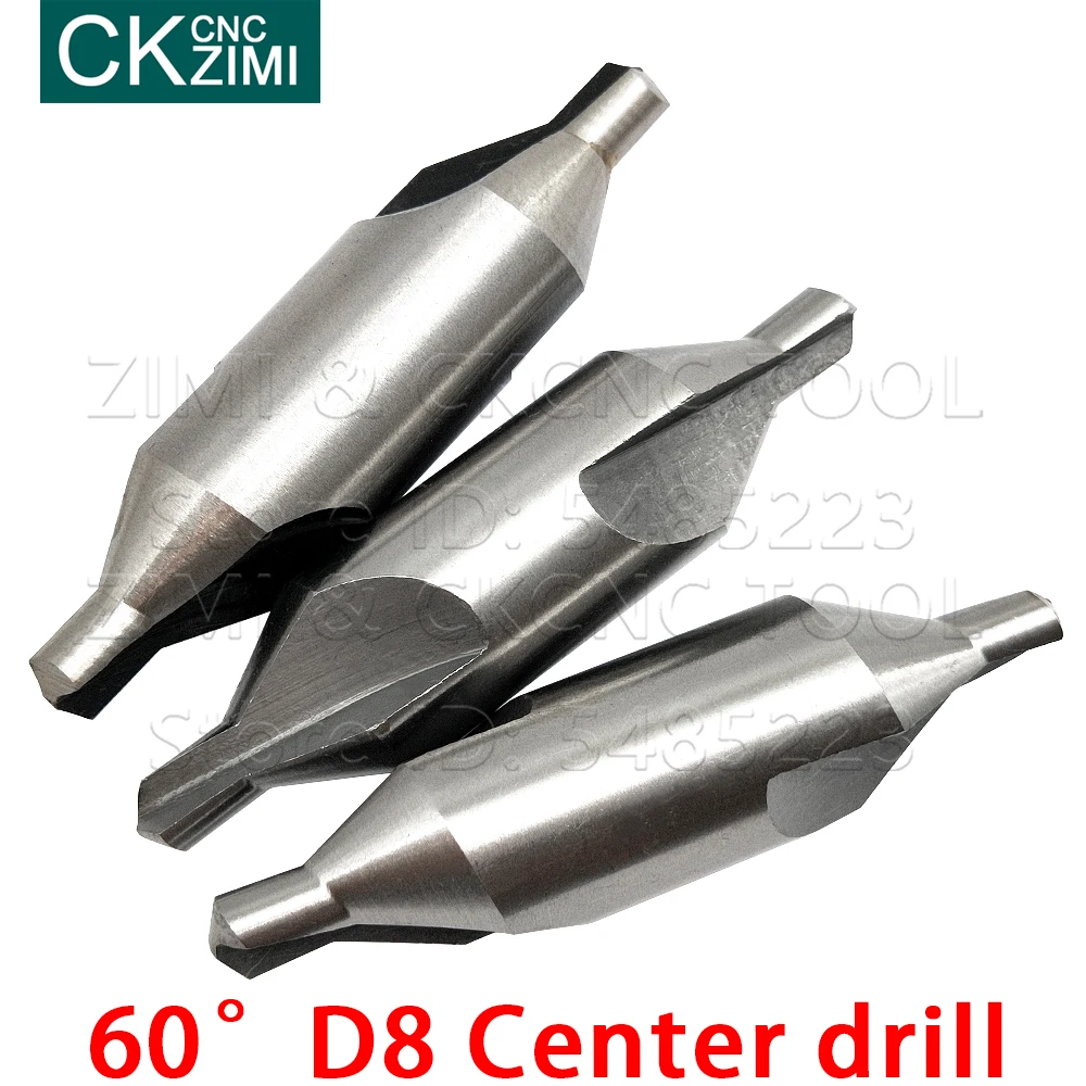 Hss Hss Gecombineerde Center Draaibank Molen Tackle Gereedschap 8 Mm 60 Graden Verzinkboor Boor Set Voor Power tool Accessoires
