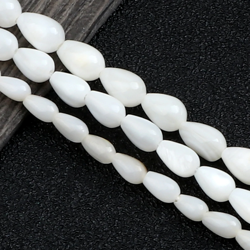 Natural Waterdrop Freshwater Shell Bead 4*6mm Mother of Peral For Jewelry Making DIY Bracelet Necklace Accessries Earring Strand