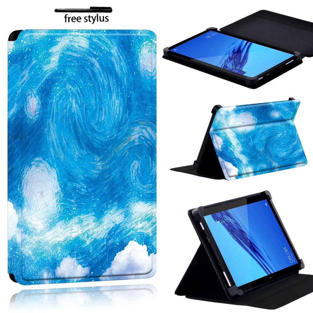 Painting Tablet Case for Huawei MediaPad T1 8.0/MediaPadT3 8.0/MediaPad(T1 /T3) 7.0/MediaPad (T1/T5)10/T3 10 9.6/T2 10 PRO + Pen