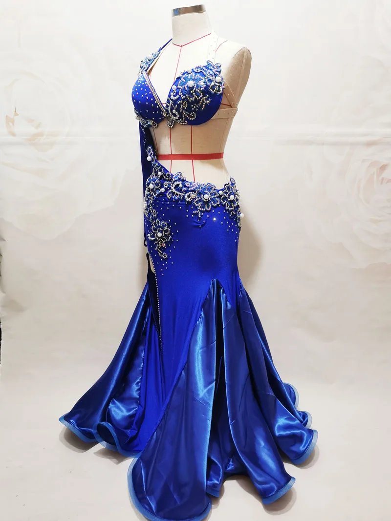 Belly Dance Dress High-end Diamond-Studded Long Skirt Performance Profession Custom Female Adult Child Competition Clothing