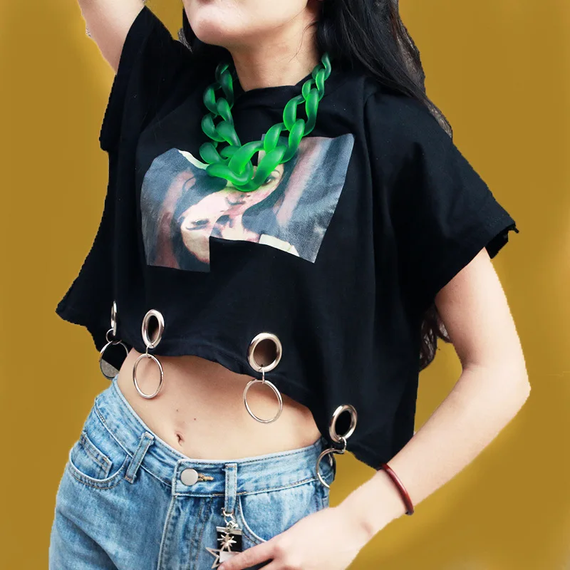 Trend ige Acryl große klobige Choker Kette Halskette für Frauen böhmischen Harz Glieder kette Anhänger Halsketten Mode Schmuck Geschenk – Detail 12