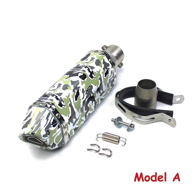 51mm Universal Motorcycle ATV Scooter Exhaust Muffler Tail Pipe with DB Killer Baffle Colorful Style