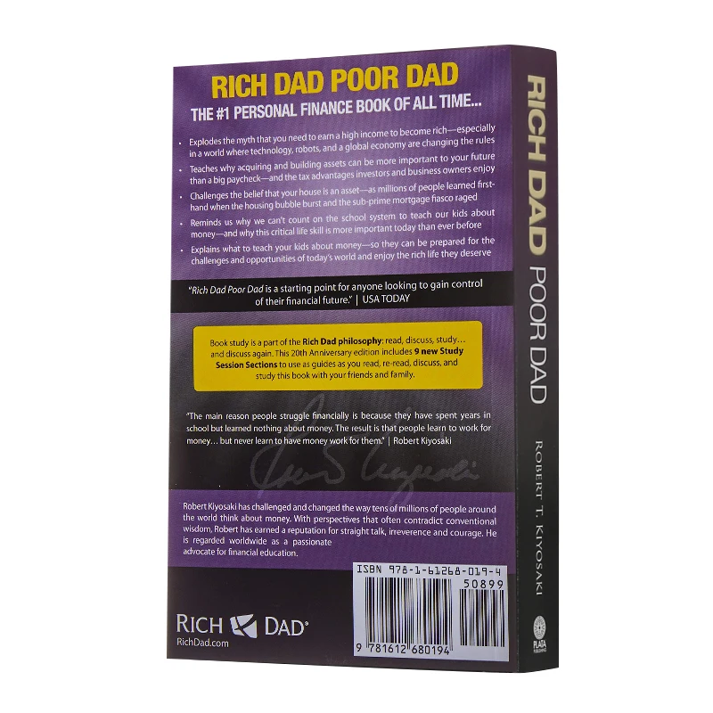 RICH DAD POOR DAD Robert Toru Kiyosaki Personal Finance Children Books Financial Intelligence Enlightenment Education book