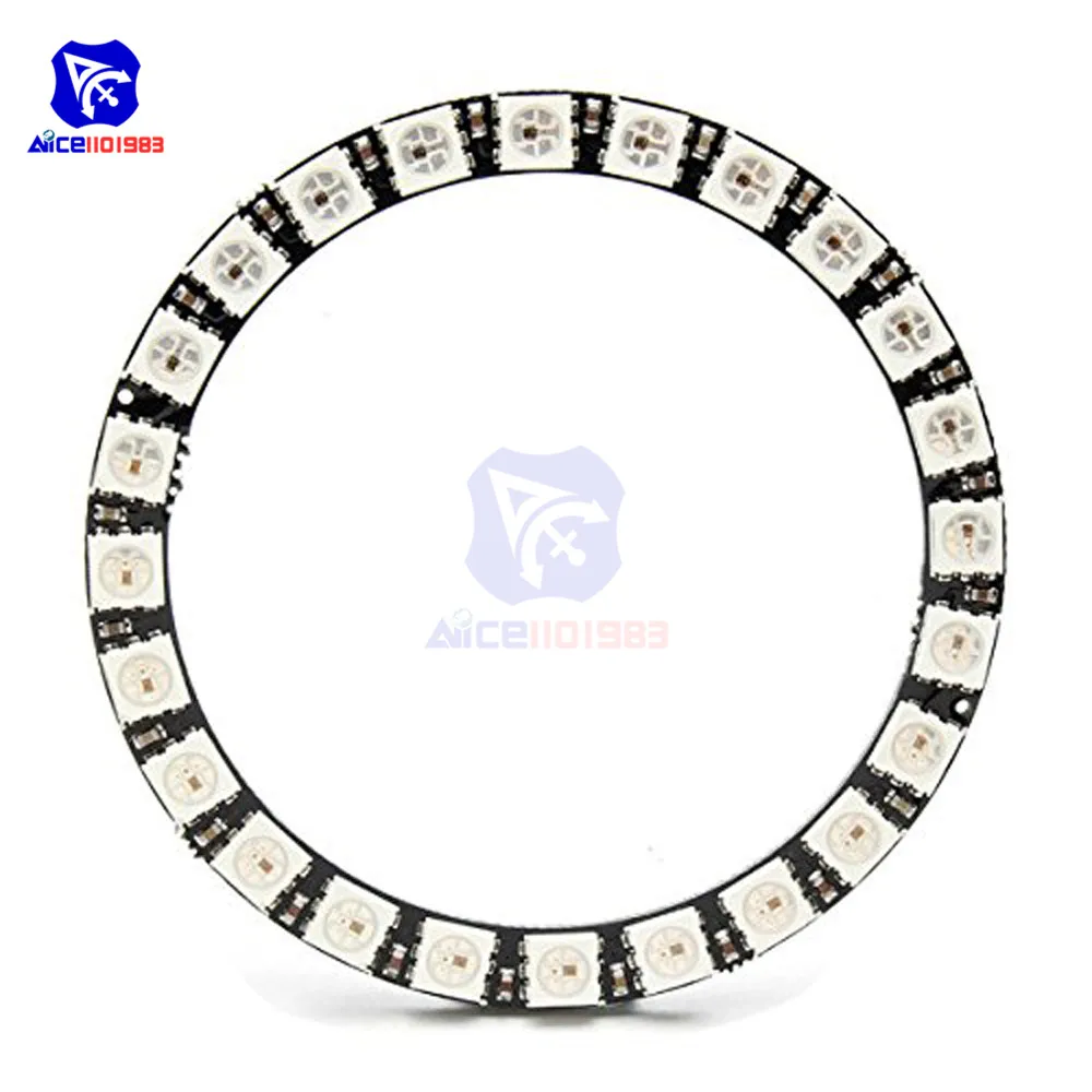 Diymore WS2812 5050 RGB LED lampe annulaire avec pilotes intégrés 24 bits RGB LED pour Arduino