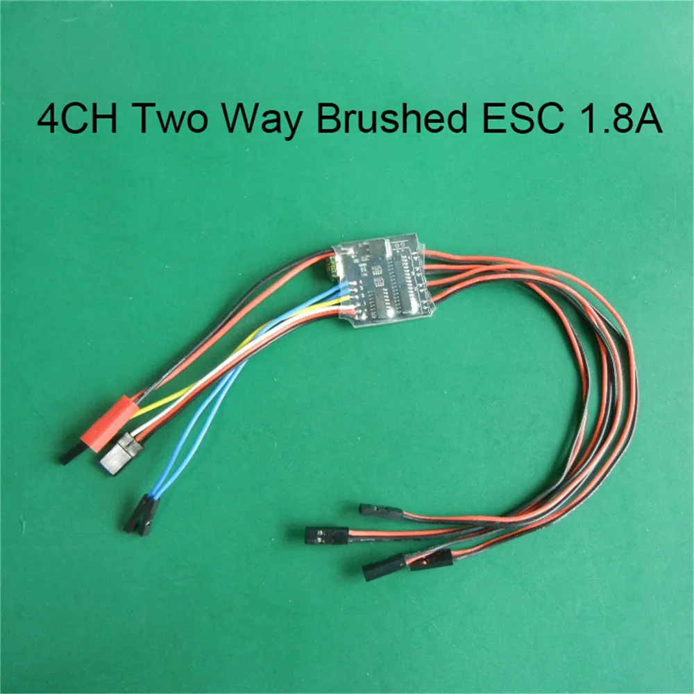 For 35/1 Tank Model 2S 1.8A 6V-10V Bidirectional Electronic Speed Controller BEC 5V 1.5A 4CH Two Way Brushed ESC