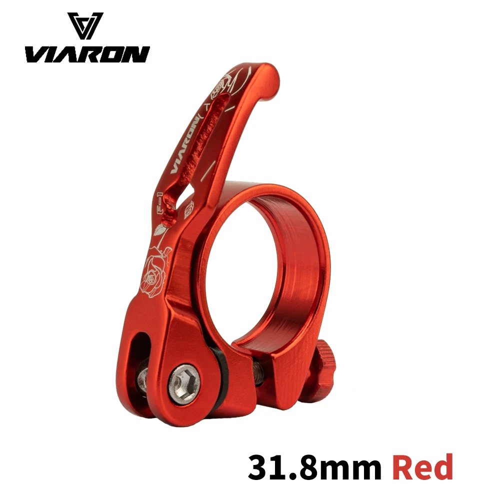 VIARON MTB Bike Seat Post Clamp Quick Release Ultralight Bicycle Seat Post Mount 31.8mm 34.9mm Bicycle Parts