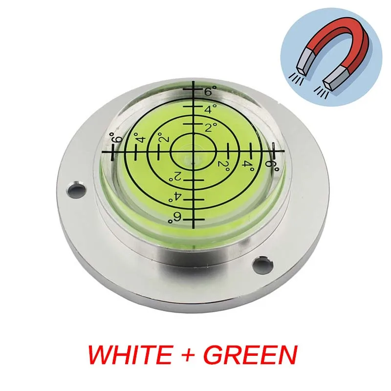 

HACCURY Mini Level Round Bubble Spirit Level Diameter 50mm Height 13mm Magnetic Optional 1PCS