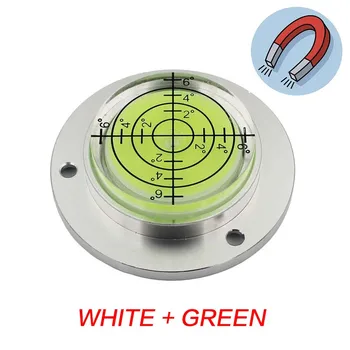 HCCURY 미니 레벨 라운드 버블 스피릿 레벨 직경 50mm 높이 13mm 마그네틱 옵션 1 개