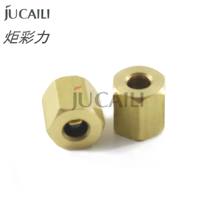 Jucaili 6 pcs DX5 ink damper copper Nut with rubber ring for EPSON DX4 DX5 xp600 for printer ink tube dumper Copper connector